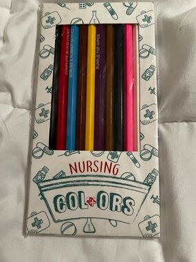 NEW Nurse Colors 12 Nursing Themed Colored Pencils Set  nursing week gift